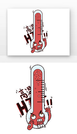 搞怪红高温的温度计