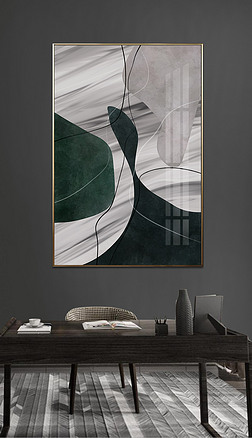 北欧简约色块抽象画装饰画