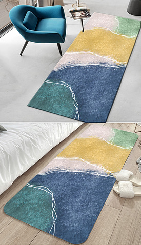 北欧抽象床边地毯
