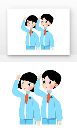 学生敬礼少先队员三好学生敬礼