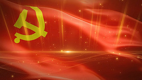 红色七一党建二十大宣传党徽宣传背景视频素材