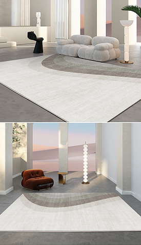 现代简约抽象几何条纹艺术地毯地垫图案设计