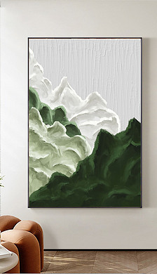 油画绘画装饰画|现代简约抽象油画肌理色块客厅装饰画