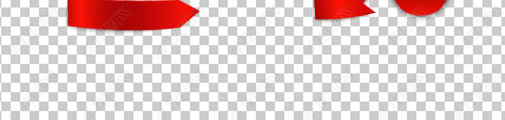 矢量红色丝带飘带文本框标题框促销元素