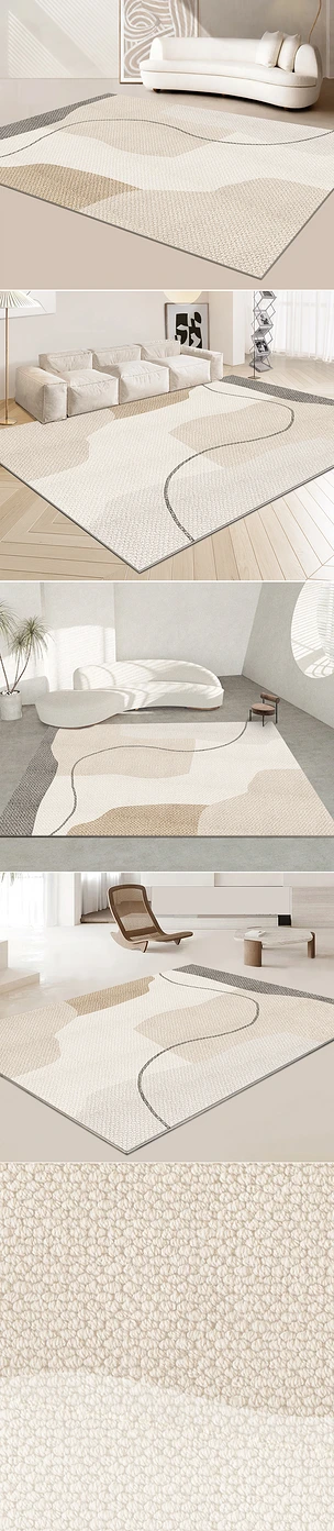 现代北欧简约ins风轻奢几何抽象客厅地毯地垫