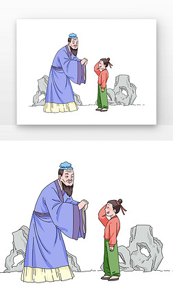 紫色国画不耻下问古风人物元素