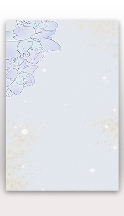 花朵线稿插画|清新栀子花朵线稿信纸小说插画背景psd