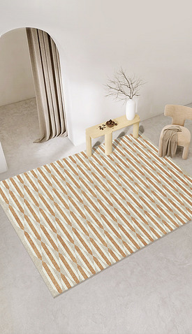 抽象简约几何色块拼花图案床边毯客厅地毯地垫