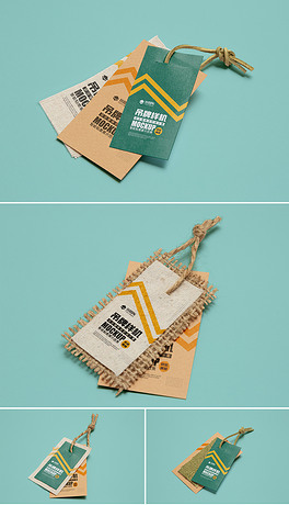 环保吊牌标签效果图样机