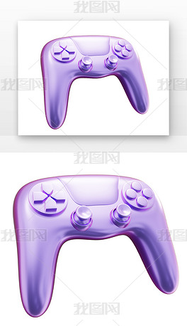 3D酸性手柄紫色游戏开关