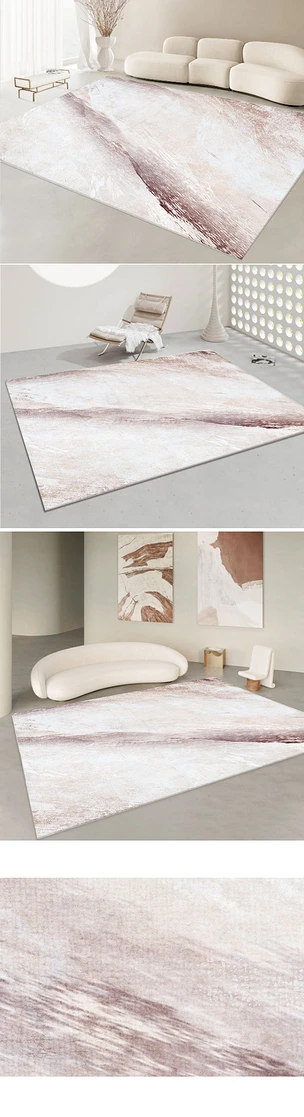 侘寂风北欧简约抽象客厅地毯卧室灰色地垫床边毯