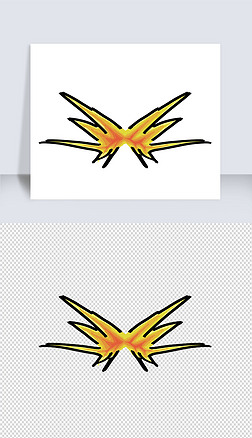 手绘像素翅膀矢量图