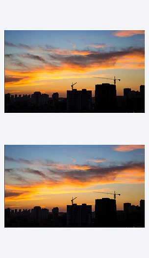 大连城市夜景夕阳摄影高清图