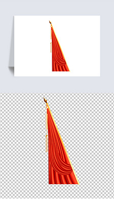 十面红旗党代会背景会议布置红旗元素png设计