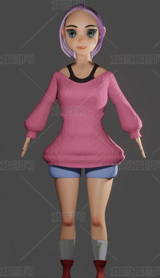 blendģ�Ϳ�ͨŮ�������ɫ��������