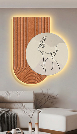 高级感发光LED沙发背景餐厅卧室叠加挂画7