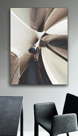 抽象 造型装饰画|焦糖黑金风帆造型抽象几何复古艺术装饰画