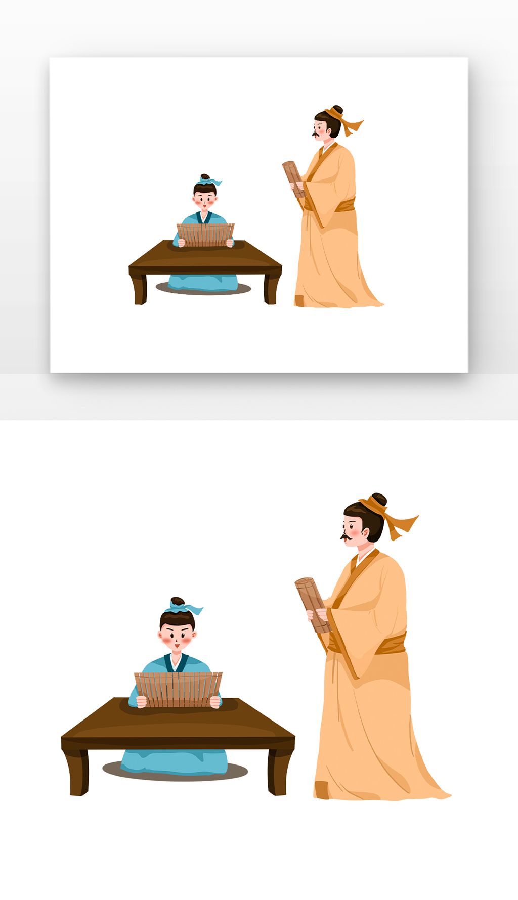 古代夫子教导学生努力学习教师节国学美德