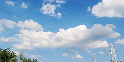 蓝天白云自然景观实拍视频
