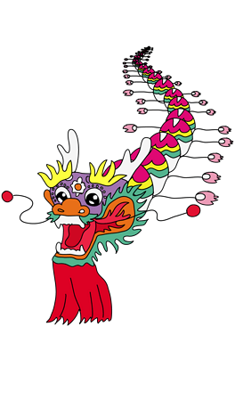 龙头蜈蚣风筝潍坊插画卡通手绘传统论语故事古人插画手绘腾云地藏王