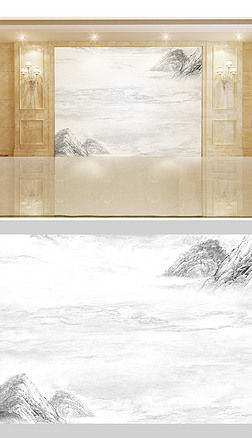 高清抽象天然灰色石纹大板岩板背景墙