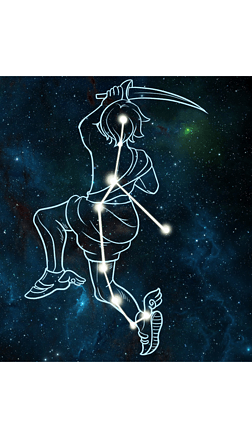 英仙座星座插画图