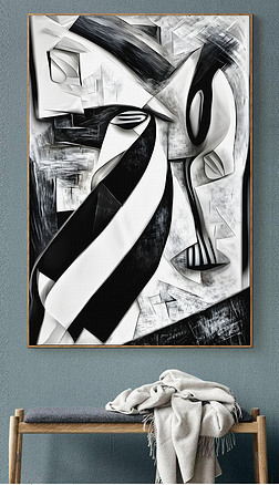 手绘装饰画油画毕加索抽象几何诧寂风装饰画