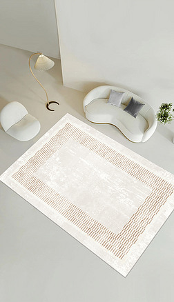 简约现代北欧轻奢几何线条艺术客厅地毯地垫设计