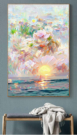 手绘装饰画油画装饰画花卉玄关抽象客厅装饰