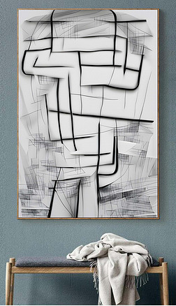 手绘装饰画油画毕加索抽象几何诧寂风装饰画