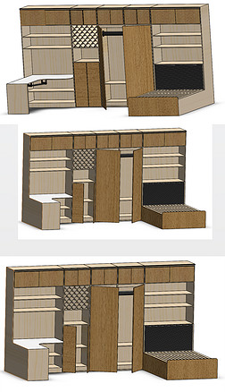 板材家具设计-橱柜-组合家具