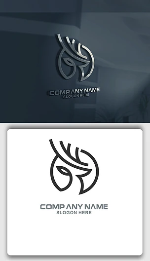 鹿头品牌logo设计