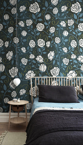 北欧复古卷草植物花卉多通道壁纸壁画墙纸墙布