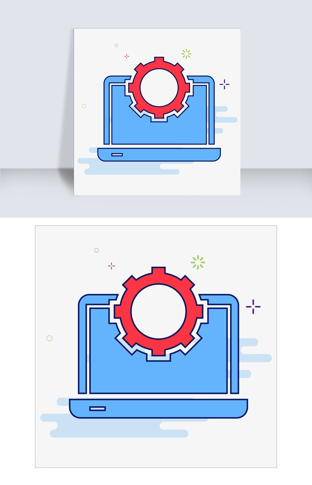 矢量图笔记本设置启动画面插图