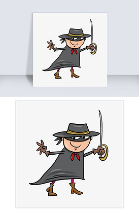 卡通蒙面骑士矢量素材