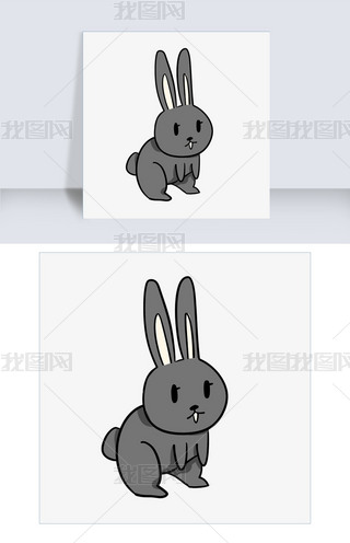 漫画兔子三视图专题模板-漫画兔子三视图图片素材下载-我图网