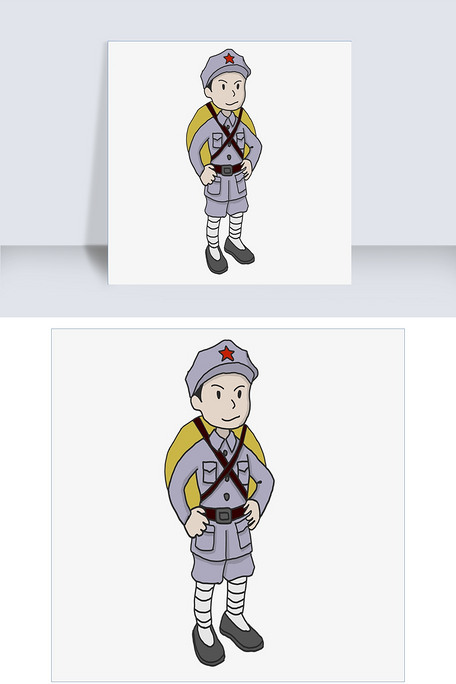 红军人物背行李插画图片素材(psb格式)免费下载_动漫人物大全-我图网