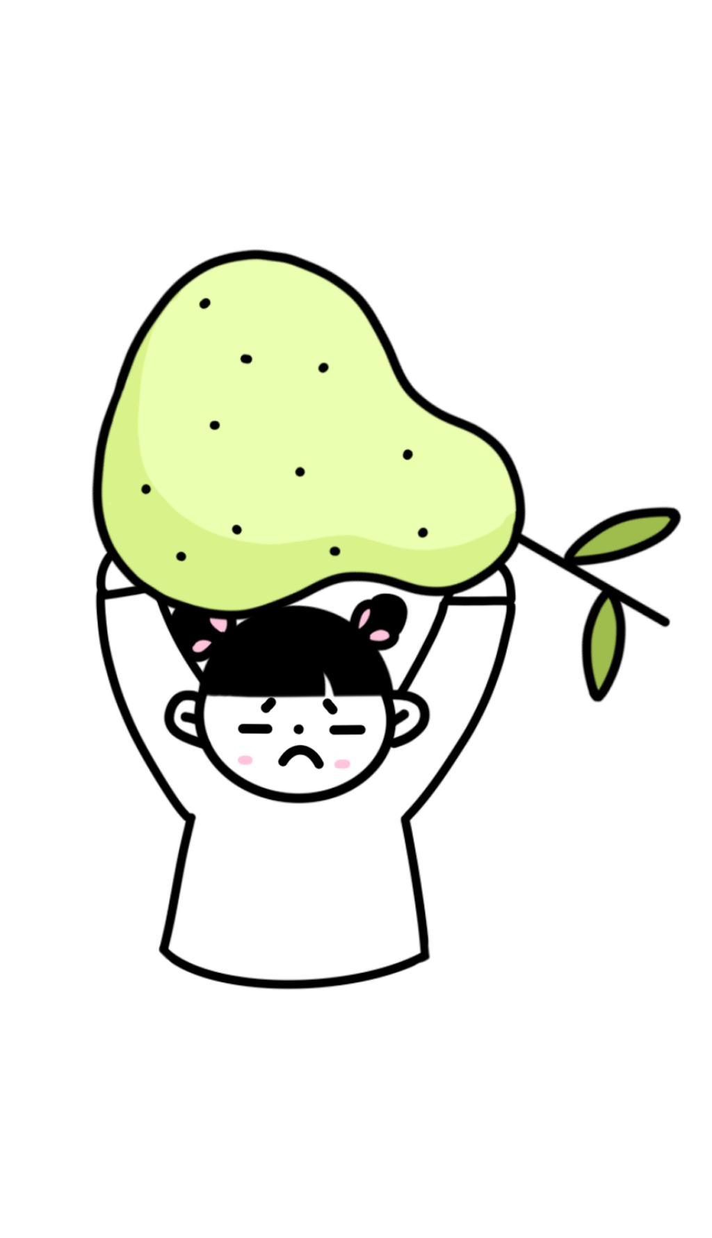 卡通可爱鸭梨大日常趣味免抠元素表情包素材