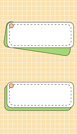 黄绿卡通清新边框竖版短视频信息流背景免扣