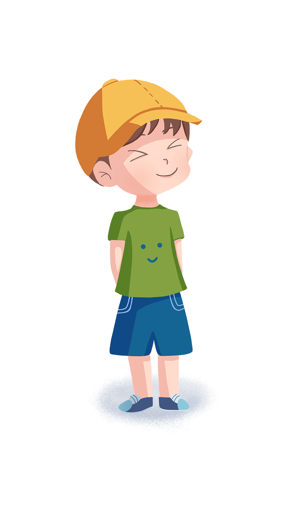 可爱小清新儿童男孩插画