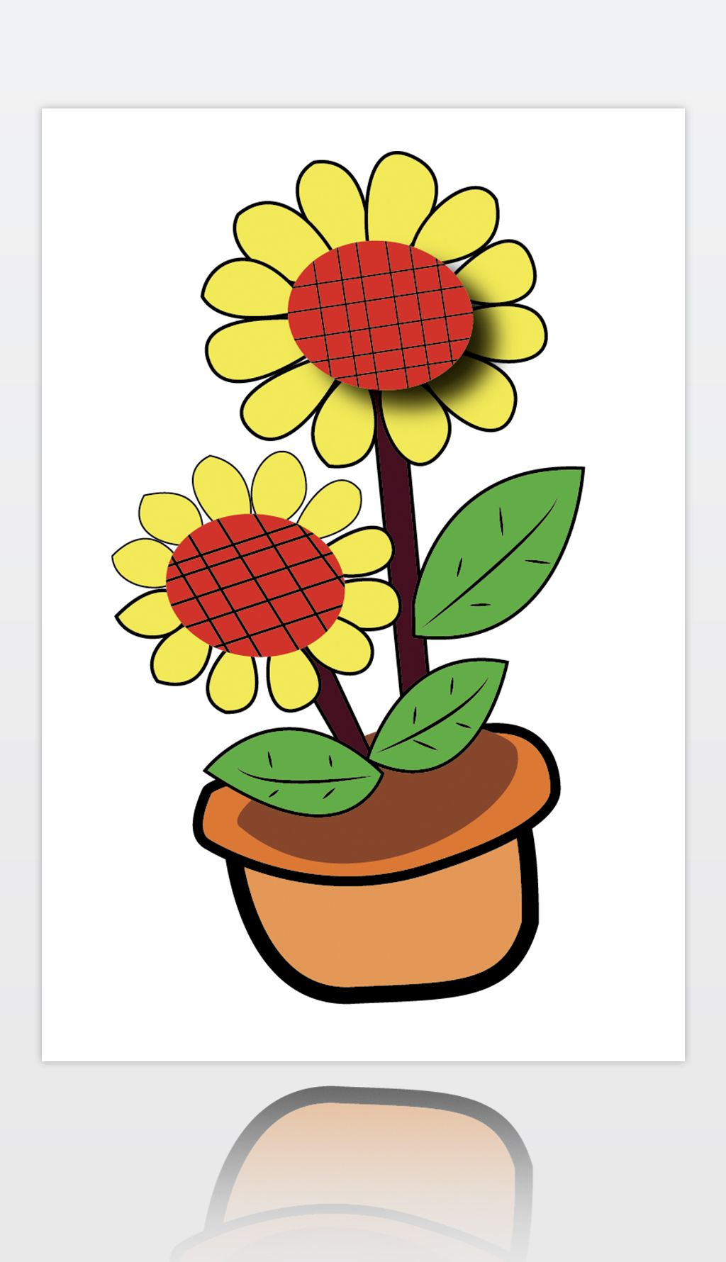 卡通可爱的小向日葵太阳花