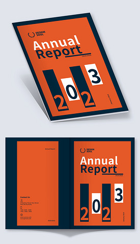 简约企业宣传画册封面InDesign设计模板