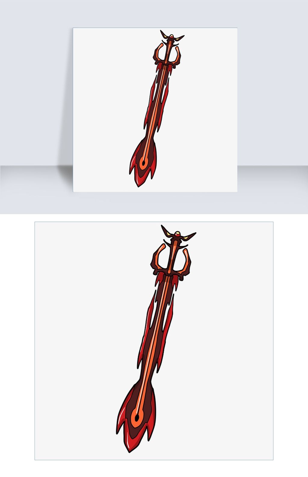 手绘古代神剑插画