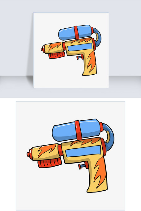 儿童玩具水枪插画