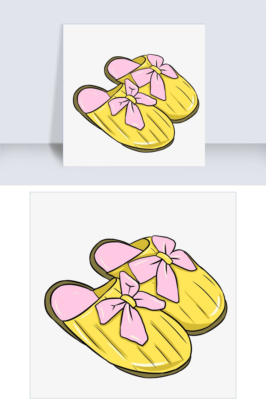 冬季黄色的脱鞋插画