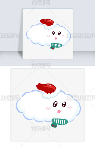 卡通简笔画白云手绘可爱卡通云朵