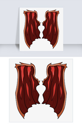 红色恶魔之翼插画