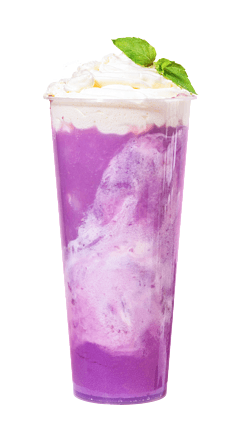 紫葡萄酸奶雪花盖顶免扣元素