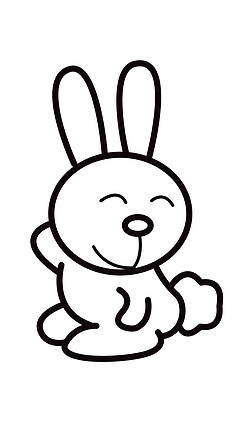 小兔子(涂色练习)