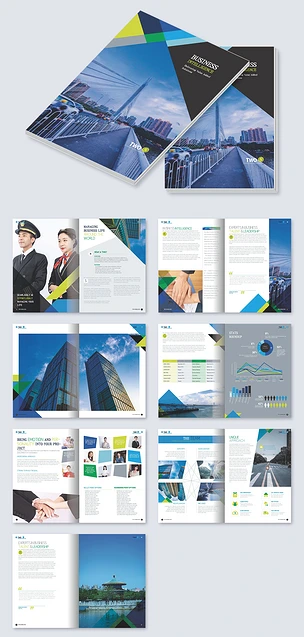 简约企业介绍宣传画册cdr设计模板